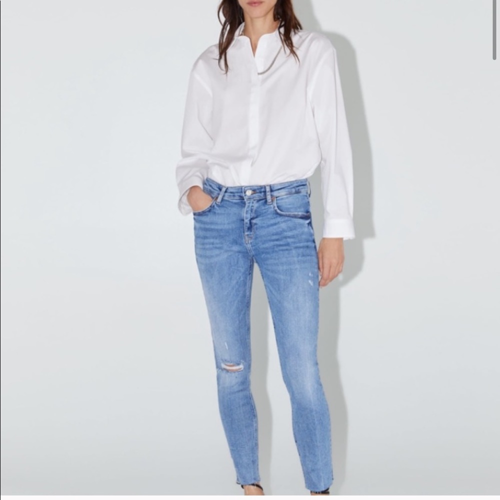 Zara high rise skinny jeans